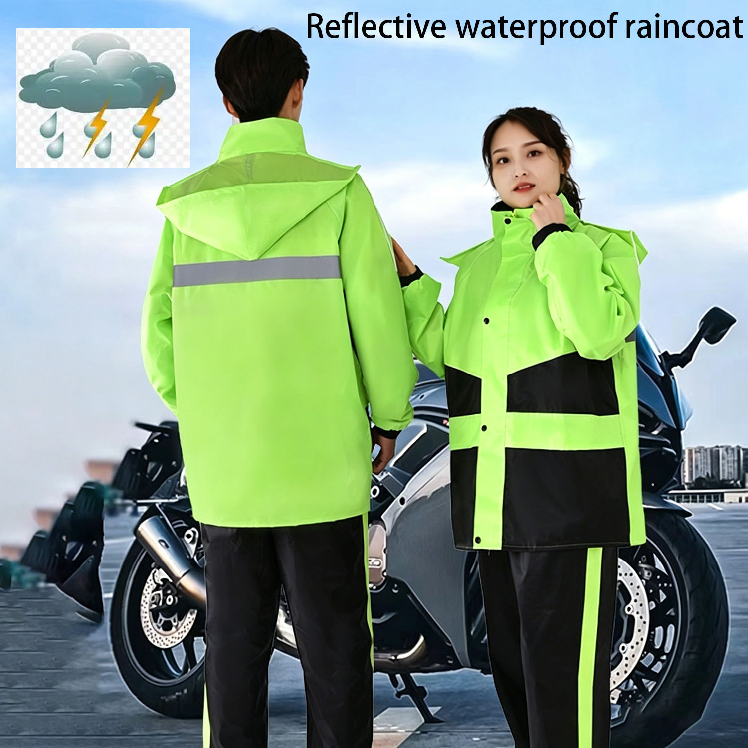 Motorcycle Gear Mens - بدلة واقية من المطر للدراجات النارية